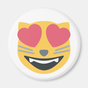 Hjärta synad Emoji kattunge Magnet