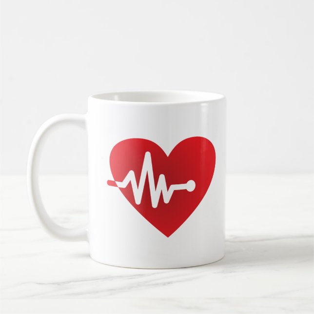Hjärta-Takt Kaffemugg (Vänster)