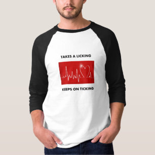 Hjärta - tar slicka, håller på att ticka t shirt