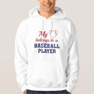 Hjärta Tillhör Baseball Hoodie