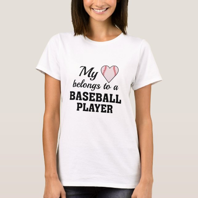 Hjärta Tillhör Baseball T Shirt (Framsida)