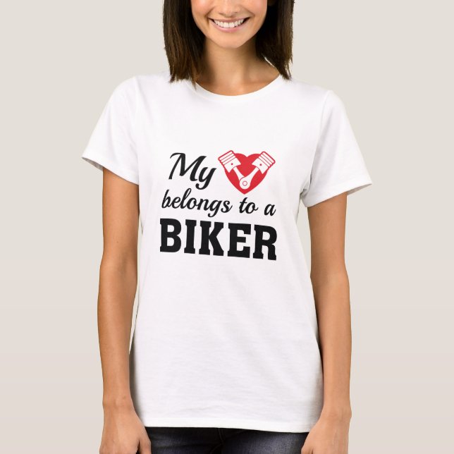 Hjärta Tillhör, Biker T Shirt (Framsida)