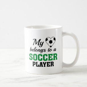 Hjärta Tillhör Fotboll Kaffemugg