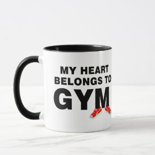 Hjärta Tillhör mot gym Mugg