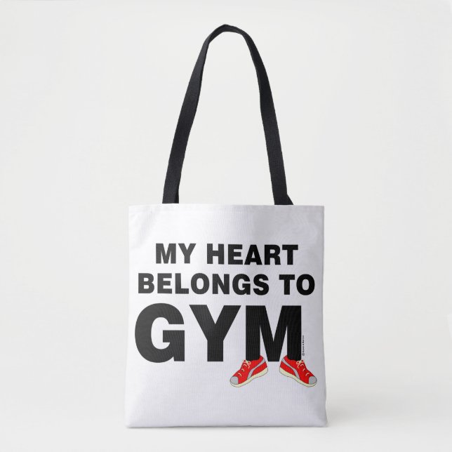Hjärta Tillhör mot gym Tygkasse (Framsida)