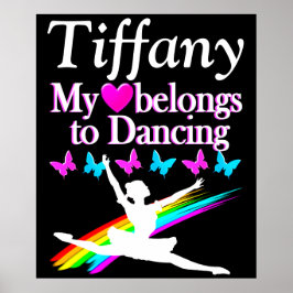 HJÄRTA TILLHÖR TILL BALLET-PERSONLIGEN POSTER