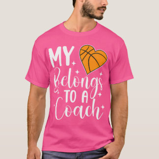 Hjärta Tillhör till Basketbollens kupera maka i Ba T Shirt