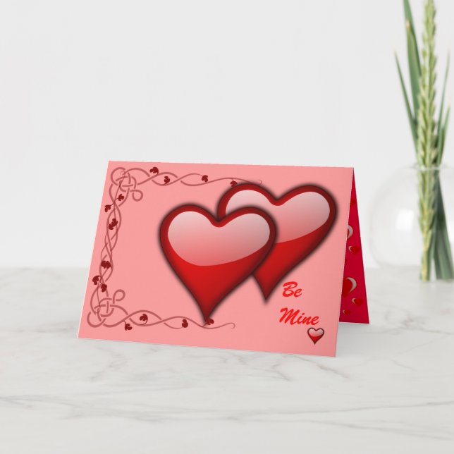 Hjärta tjusning helgkort (Framsida)