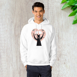 Hjärta Träd med två fåglar Manar Hoodie