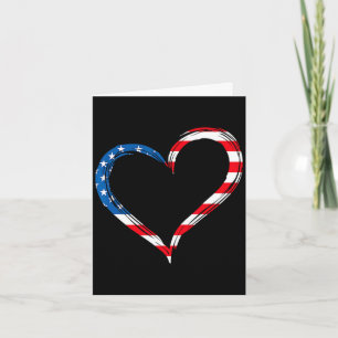 Hjärta usa flagga minnesdag patriotisk amerikansk kort