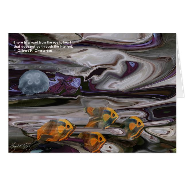 "Hjärta väg ", Hälsningskort (Framsidan Horizontal)