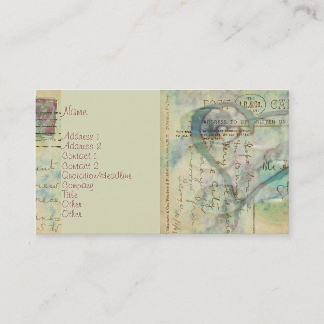 Hjärta-Vänt mot Visitkort (Framsida)