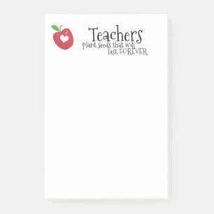 Hjärta "växtfrö " för äpple för roliga post-it block