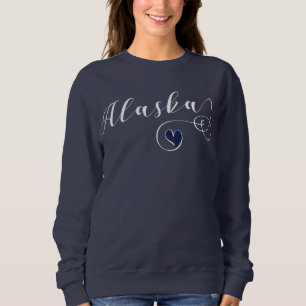 HjärtaAlaska tröja, alaskabo flagga T-shirt
