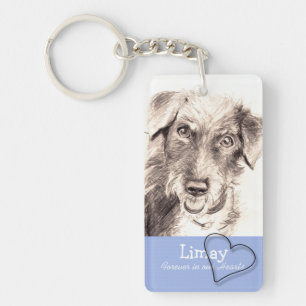Hjärtaanpassningsbarhusdjur minnes- Keychain med