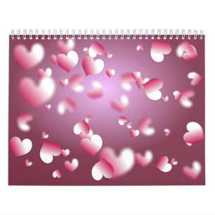 Hjärtabakgrund Kalender