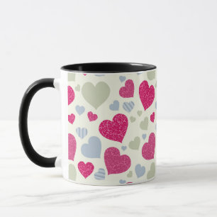 Hjärtabakgrund Mugg