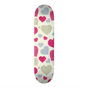 Hjärtabakgrund Skateboard Bräda 21,5 Cm