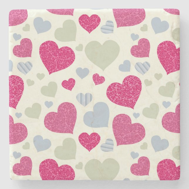 Hjärtabakgrund Stenunderlägg (Framsidan)