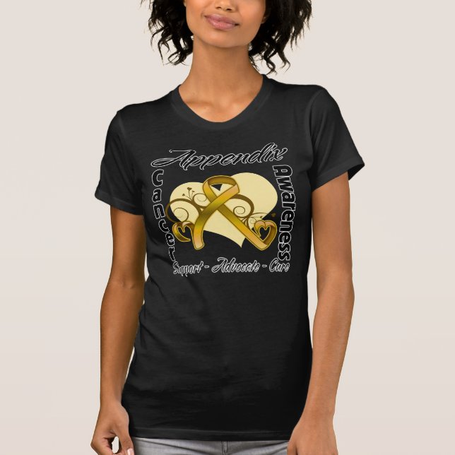 Hjärtaband - bilagacancermedvetenhet t shirt (Framsida)