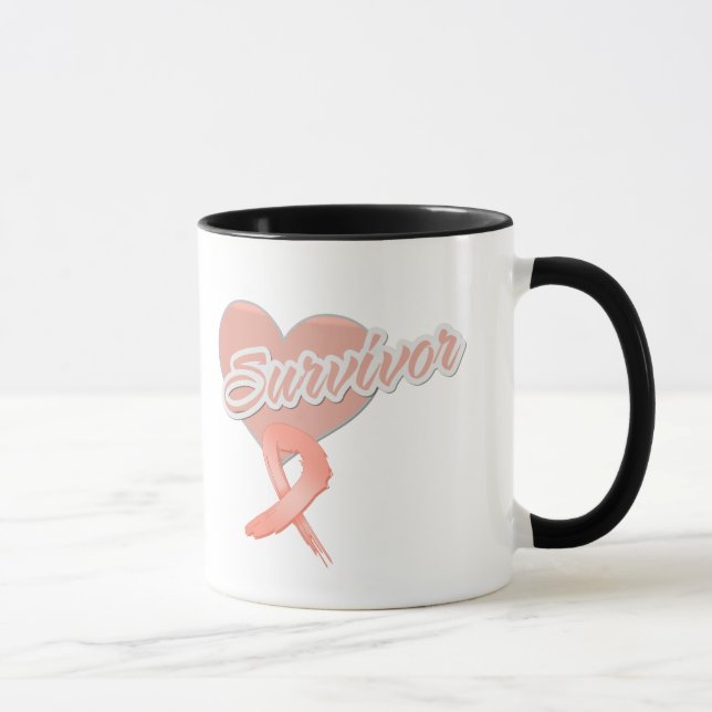 Hjärtaband - Endometrial canceröverlevande Mugg (Höger)