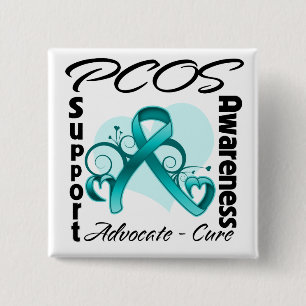 Hjärtaband - PCOS-medvetenhet Knapp