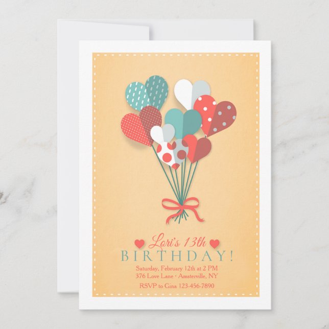 Hjärtabukettinbjudan Inbjudningar (Framsida)