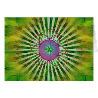 HjärtaChakra Mandala Hälsningskort