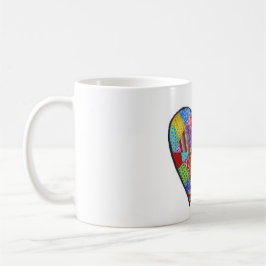 HjärtaCollage mugg för 11 uns klassikervit