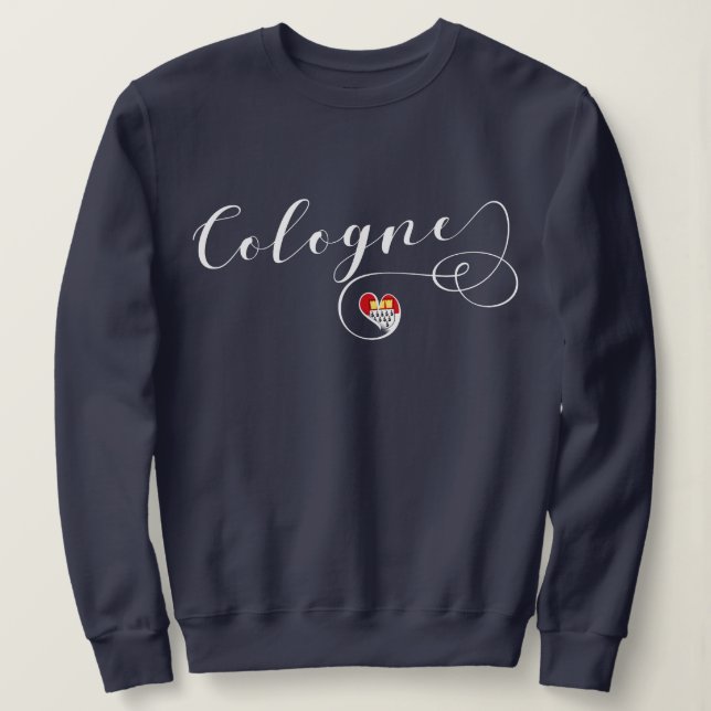 HjärtaCologne tröja, Köln flagga T Shirt (Design framsida)