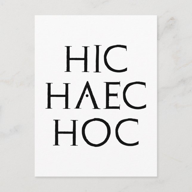 Hjärtad hoc- lateinlatin vykort (Framsida)