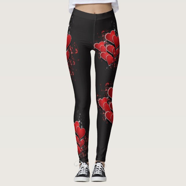 Hjärtadesign Leggings (Framsida)
