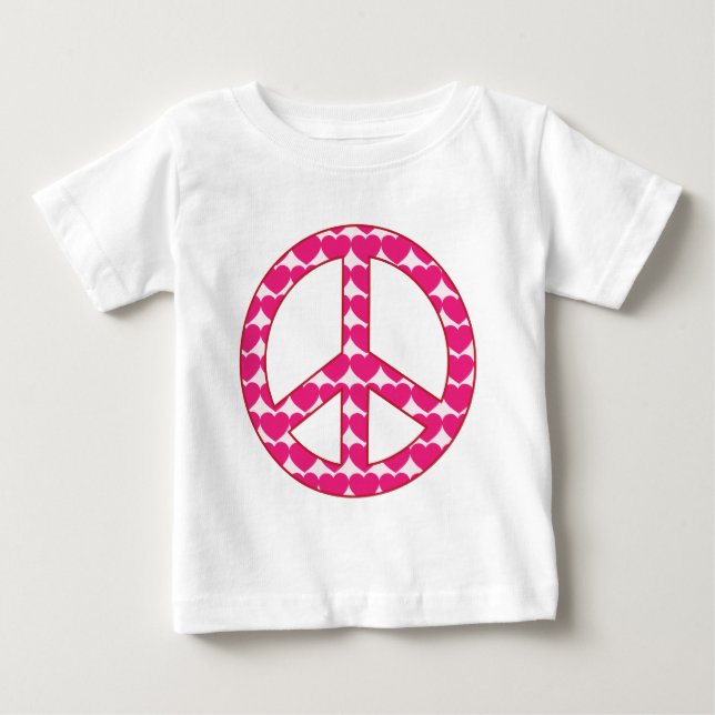 Hjärtafredstecken T-shirt (Framsida)