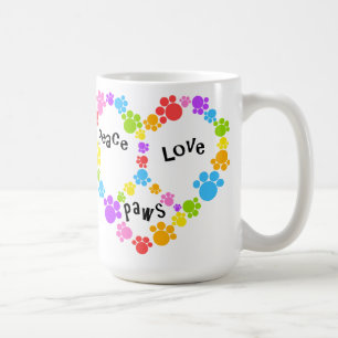 hjärtafredsteckenmugg! Tass avtryck! Kaffemugg