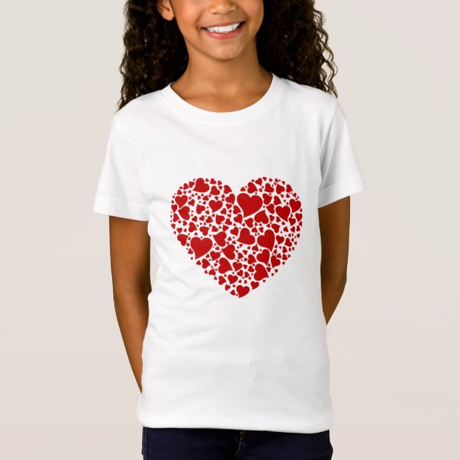 Hjärtafullt av kärlek t-shirt (Framsida)