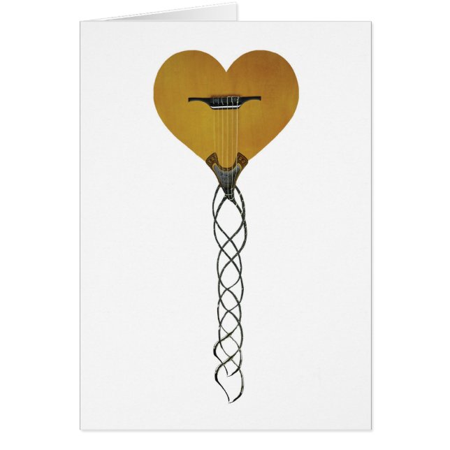 Hjärtagitarr Hälsningskort (Framsidan)