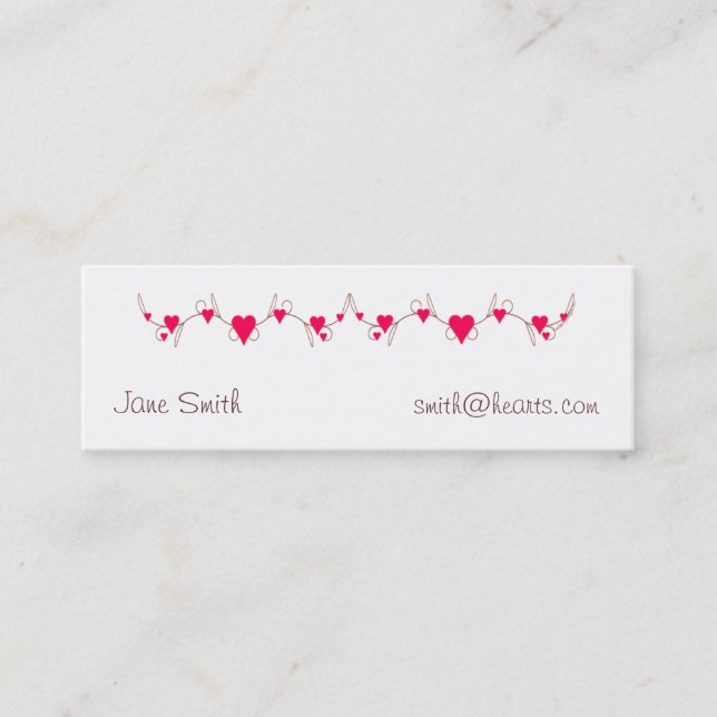Hjärtagränsen profilerar kortet mini visitkort (Framsida)