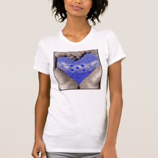 Hjärtahänder med Honduras vattenflagga Tee Shirt