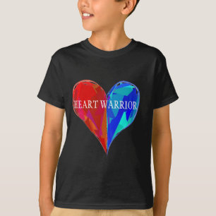 Hjärtakrigarehjärta lappar ungeT-tröja T Shirt