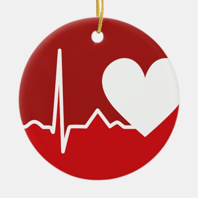 Hjärtalogotyp Julgransprydnad Keramik (Framsidan)