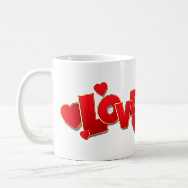 💘 Hjärtälskande Citat Design För Romantisk Presen Kaffemugg (Vänster)