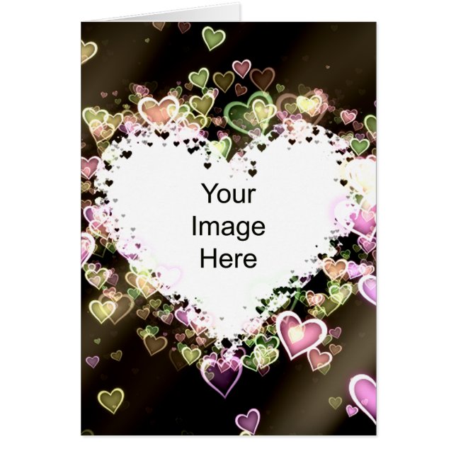 Hjärtamallkort Hälsningskort (Framsidan)