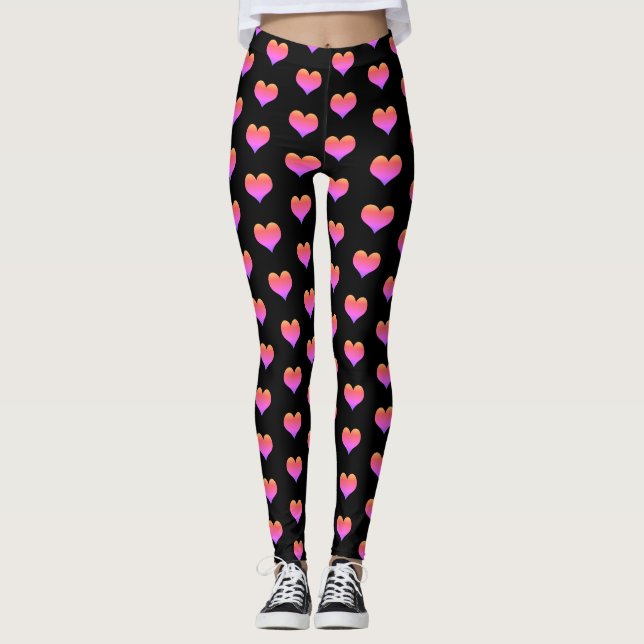 Hjärtamönster Leggings (Framsida)