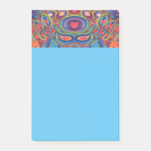 hjärtamönster som posta-det noterar post-it block (Framsida)