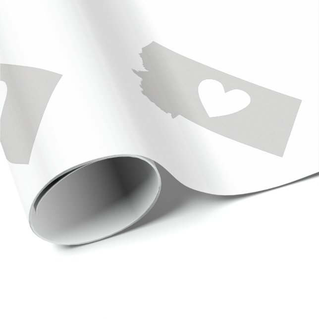 HjärtaMontana statlig silhouette Presentpapper (Rullad Hörn)