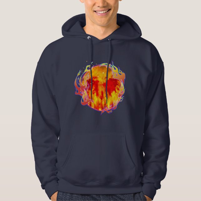 HJÄRTAN ALDRIG SLUTANDE ELD HOODIE (Framsida)