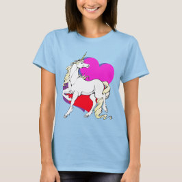 hjärtan, enhörning 1 tee shirt