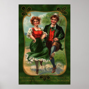 Hjärtan Fulla Av Glädje St. Patrick's Day Affisch