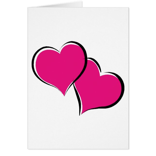 hjärtan hälsningskort (Framsidan)