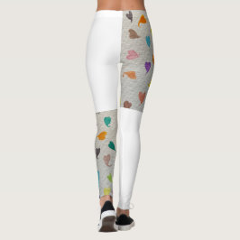 Hjärtan Halvt Uttryckta Leggings